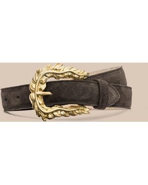 L'Agence Sedaris Suede Belt - Natural