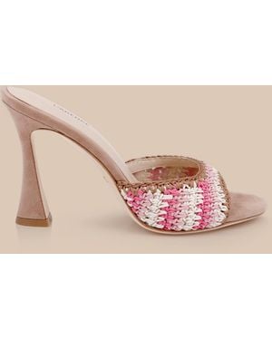 L'Agence Moyes Crochet Sandal - Pink