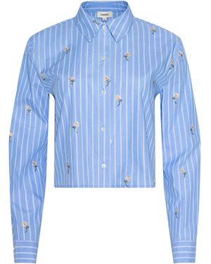 L'Agence Cosette Sequined Shirt - Blue