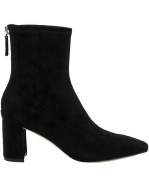 L'Agence Salome Stretch Suede Boot - Black