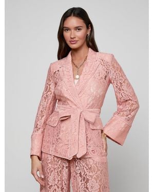 L'Agence Jordana Lace Blazer - Pink