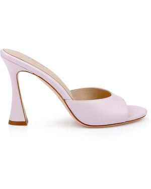 L'Agence Avery Leather Open-Toe Mule - Pink
