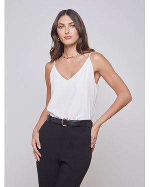 L'Agence 'Agence Gabriella Silk Camisole - White