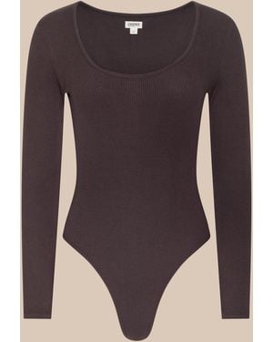 L'Agence Elara Scoopneck Bodysuit - Purple