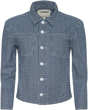 L'Agence Nelly Cropped Jacket - Blue