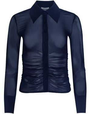 L'Agence Isola Mesh Blouse - Blue