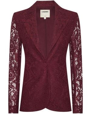 L'Agence Chamberlain Lace Blazer - Purple