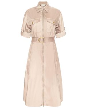 L'Agence Callen Shirt Dress - Natural