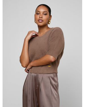 L'Agence 'Agence Guinevere Cropped Pullover - Brown