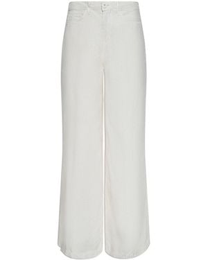 L'Agence Amara Linen Wide-Leg Trousers - Natural