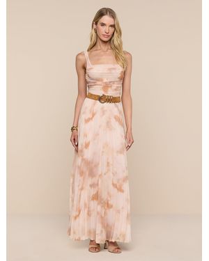 L'Agence Torin Pleated Maxi Skirt - Natural