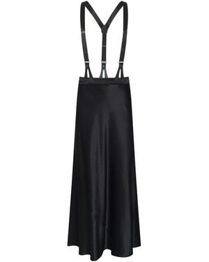 L'Agence Vespera Suspender Maxi Skirt - Natural