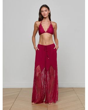 L'Agence Sharon Cover-Up Pants - Red