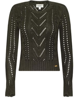 L'Agence Mio Cabled Pullover - Black