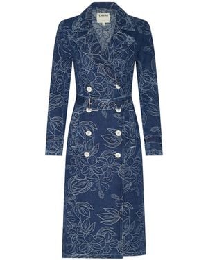 L'Agence Bradley Trench Coat - Blue