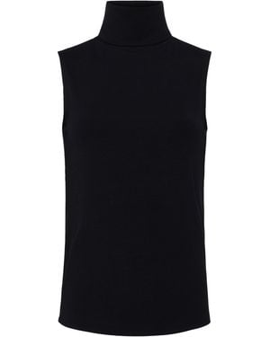 L'Agence Ceci Sleeveless Turtleneck - Blue