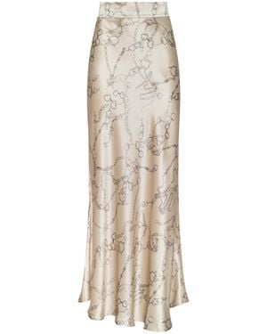 L'Agence Ryker Silk Maxi Skirt - Natural