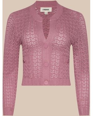 L'Agence Cardigan En Maille Pointelle Orla - Bleu