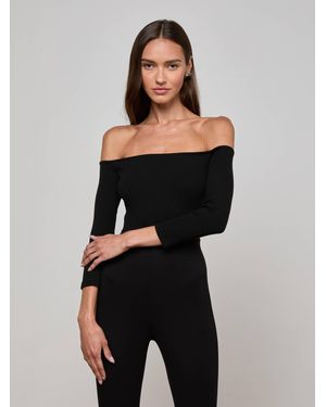 L'Agence 'Agence Evelyn Off-The-Shoulder Bodysuit - Black