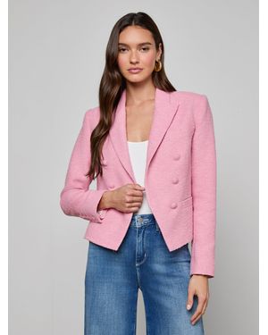 L'Agence Brooke Tweed Blazer - Pink