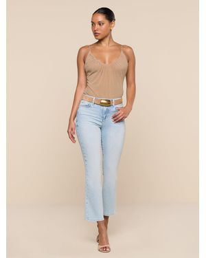 L'Agence Tati Cropped Micro Boot Jean - Natural