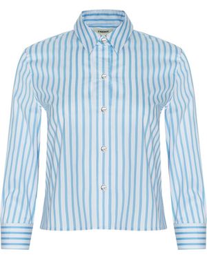L'Agence Fawn Beach Print Shirt - Blue