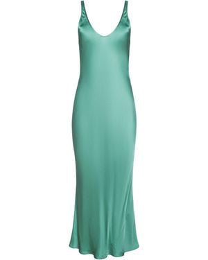 L'Agence Akiya Satin Tank Top Dress - Green