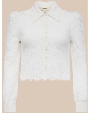 L'Agence 'Agence Anita Lace Blouse Top - White