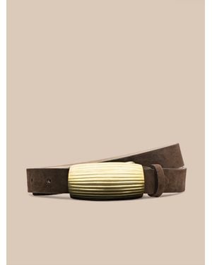 L'Agence Machado Suede Belt - Natural