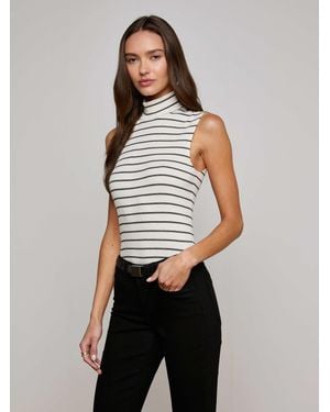 L'Agence Rosie Mock-Neck Tank - White