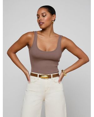 L'Agence Nica Scoopneck Bodysuit - Blue