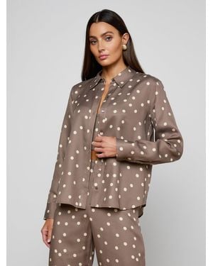 L'Agence Chemise Ellery, Cardamome/Motif À Pois Écru - Marron