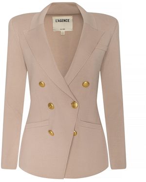 L'Agence Amelia Knit Blazer - Natural