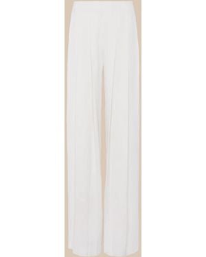 L'Agence Nova Pleated Wide-leg Pant - White