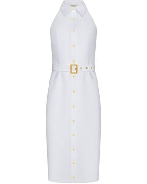 L'Agence Lisette Midi Dress - White