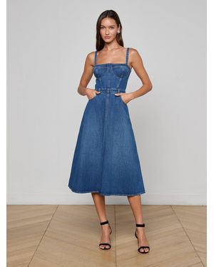 L'Agence Jovie Bustier Dress - Blue