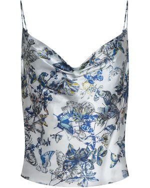 L'Agence Calista Silk Camisole - Blue