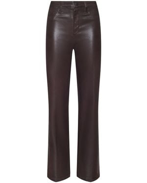 L'Agence Clayton Coated Wide-Leg Jean - Natural