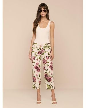 L'Agence Blaine Cropped Stovepipe Jean - Natural