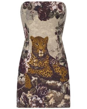L'Agence Renee Tapestry Mini Dress - Natural