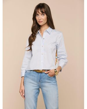 L'Agence Fawn Beach Print Shirt - Blue