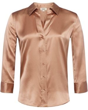 L'Agence Dani Silk Blouse Top - Blue