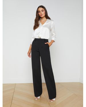 L'Agence Livvy Straight-leg Trouser - White