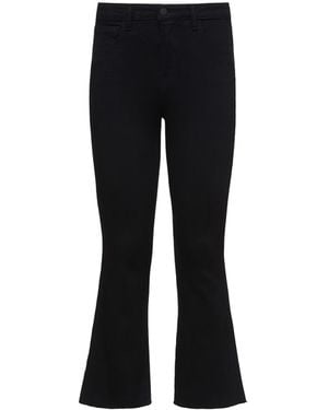 L'Agence Kendra Cropped Flare Jean - White