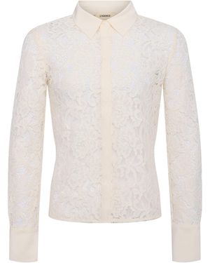L'Agence Maia Lace Blouse Top - Blue
