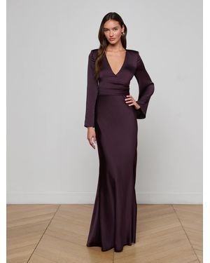 L'Agence Manon Satin Gown - Purple