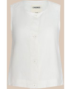 L'Agence Foster Linen Top - Natural