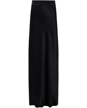 L'Agence Ryker Waistband Silk Skirt - Black