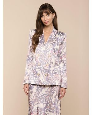 L'Agence Sena Silk Blazer - Natural