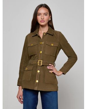 L'Agence Ishani Suede Jacket - Brown